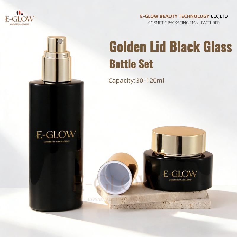 Luxury Skincare Logo - 【ロゴカスタム】1個入り高級スキンゴールドエッセンシャルフレグランス50g 100ml化粧品ポンプ付き空ガラス製スキンケアローションクリーム容器