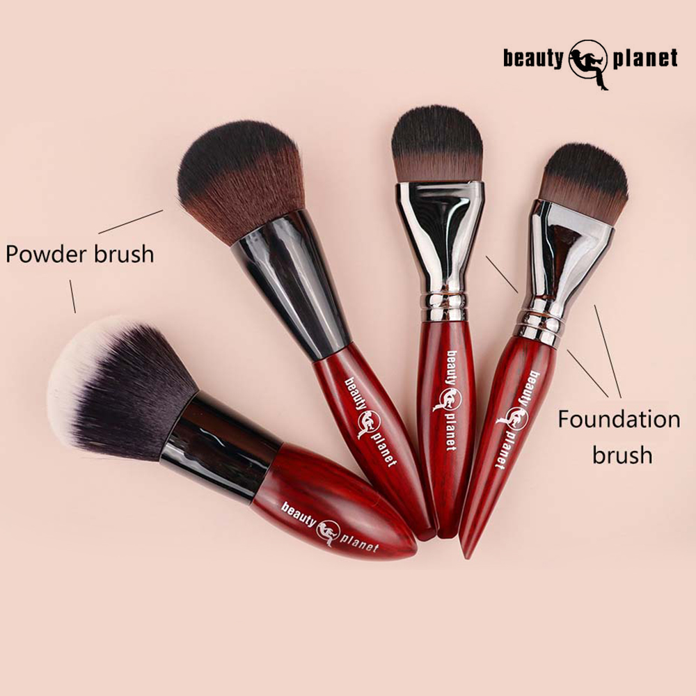 Luxury Skincare And Makeup Brands - ビューティープラネット高級天然動物馬毛パウダーファンデーション赤面ブラシプロのメイクアップ化粧品ツール