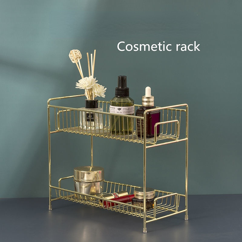 化粧品用デスクトップ収納ボックス,デラックスメタル,ゴールド - Luxury Skincare Tools のレビューと価格