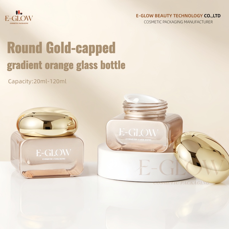 【ロゴカスタム】1個 グラデーションオレンジボトルセット 高 - Luxury Skincare Logo のレビューと価格
